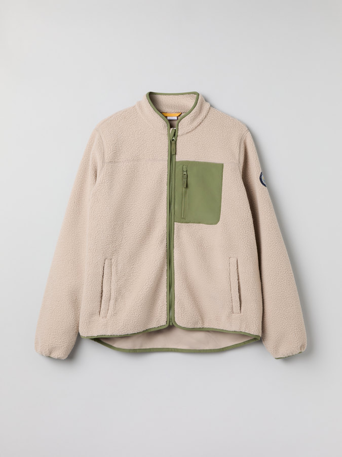 Pile fleece jacket for adult