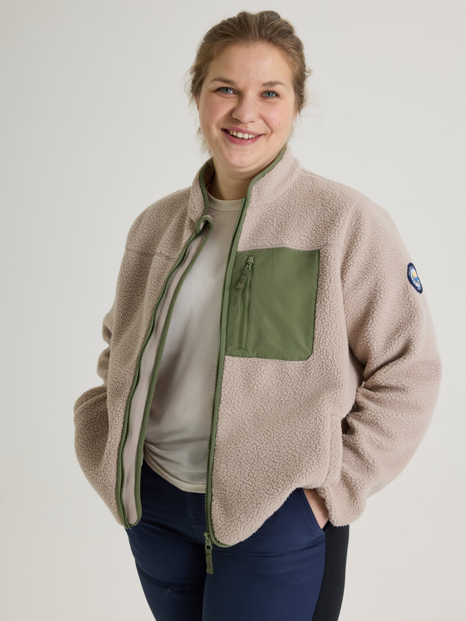 Pile fleece jacket for adult