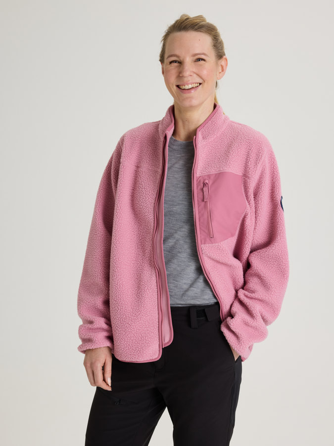 Pile fleece jacket for adult