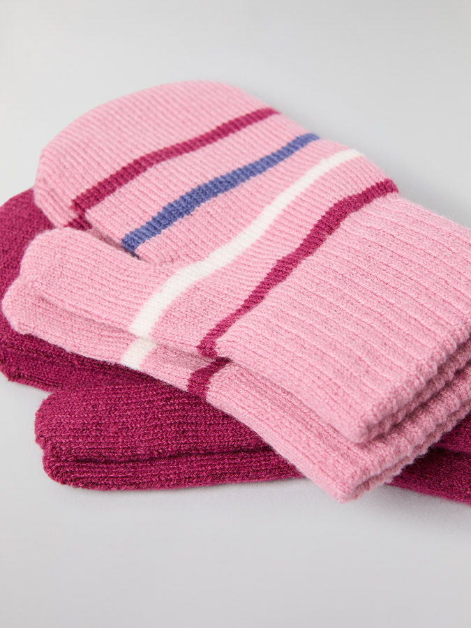 Knitted mittens, 2-pack