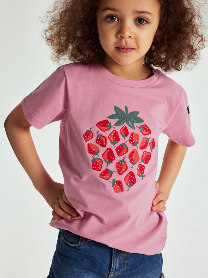 T-shirt with strawberry print
