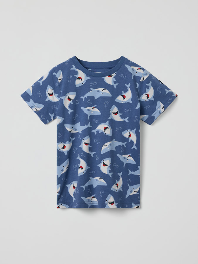 T-shirt with shark print T-shirt with shark print