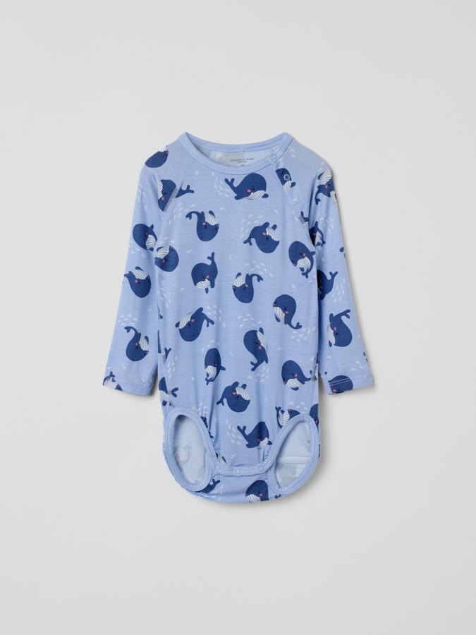 babygrow with whale print