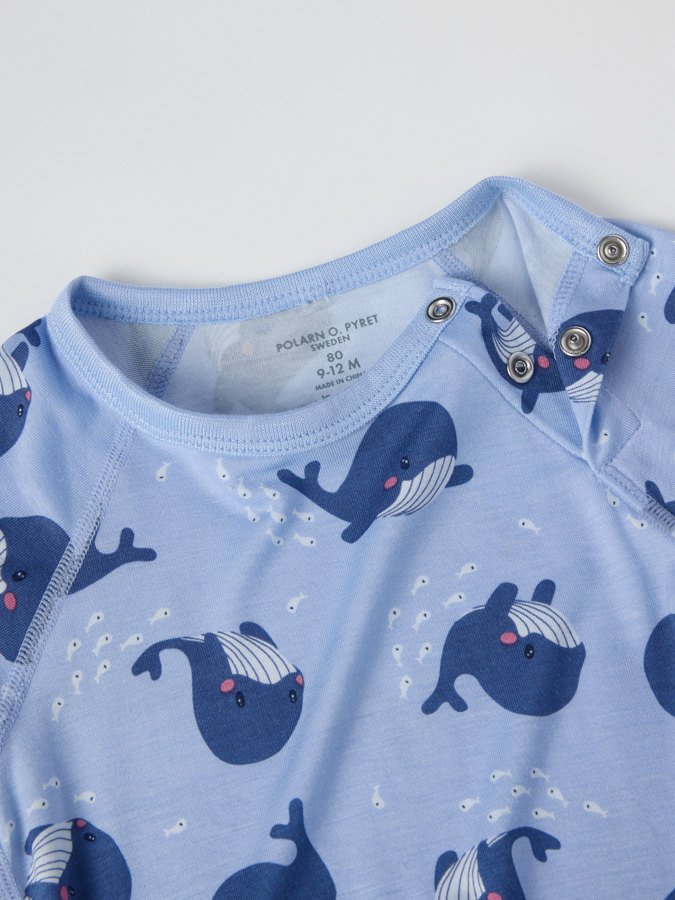 babygrow with whale print