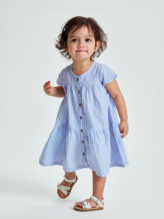Short-sleeved striped dress Short-sleeved striped dress