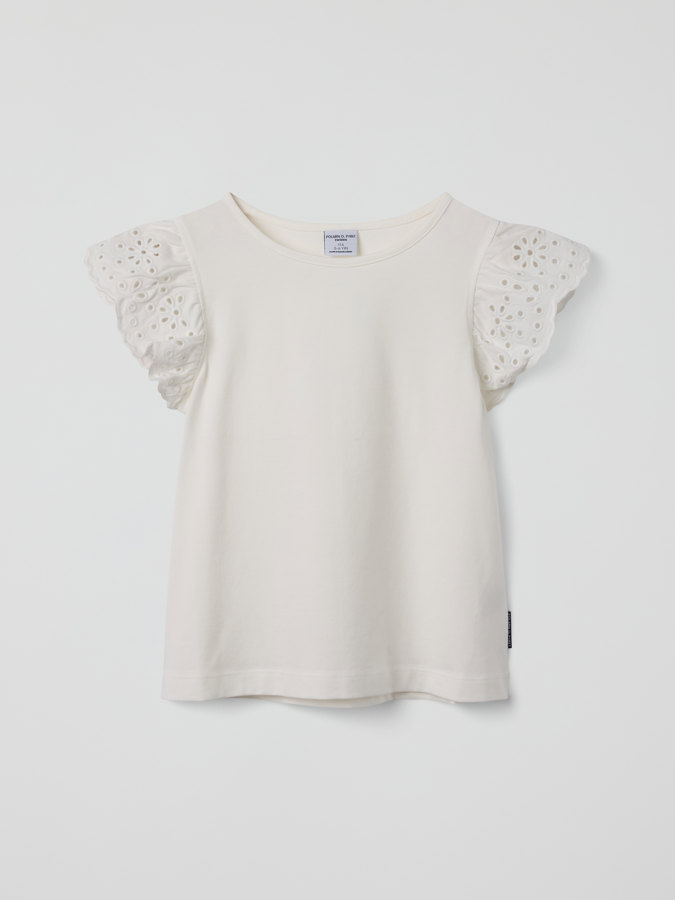 Top with lace sleeves