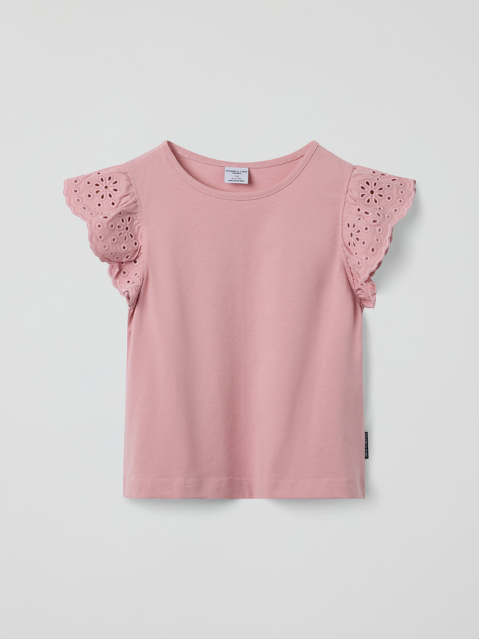 Top with lace sleeves