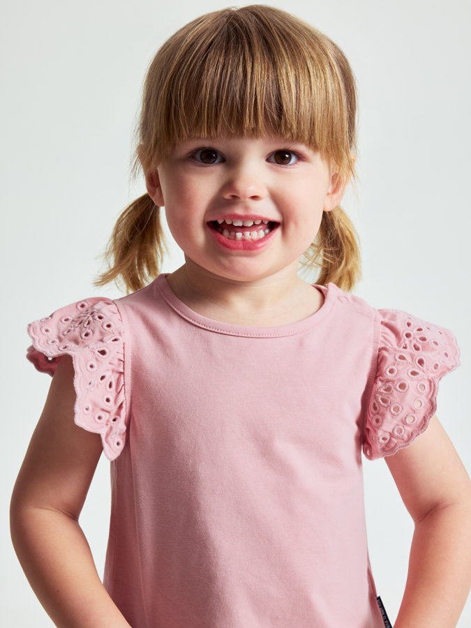 Top with lace sleeves
