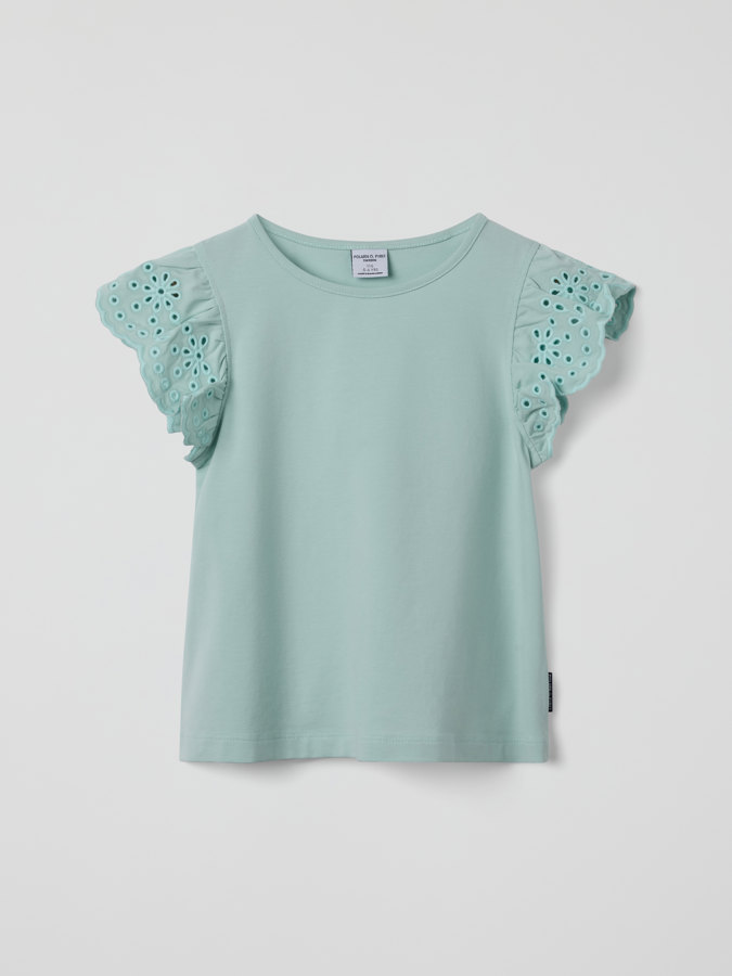 Top with lace sleeves