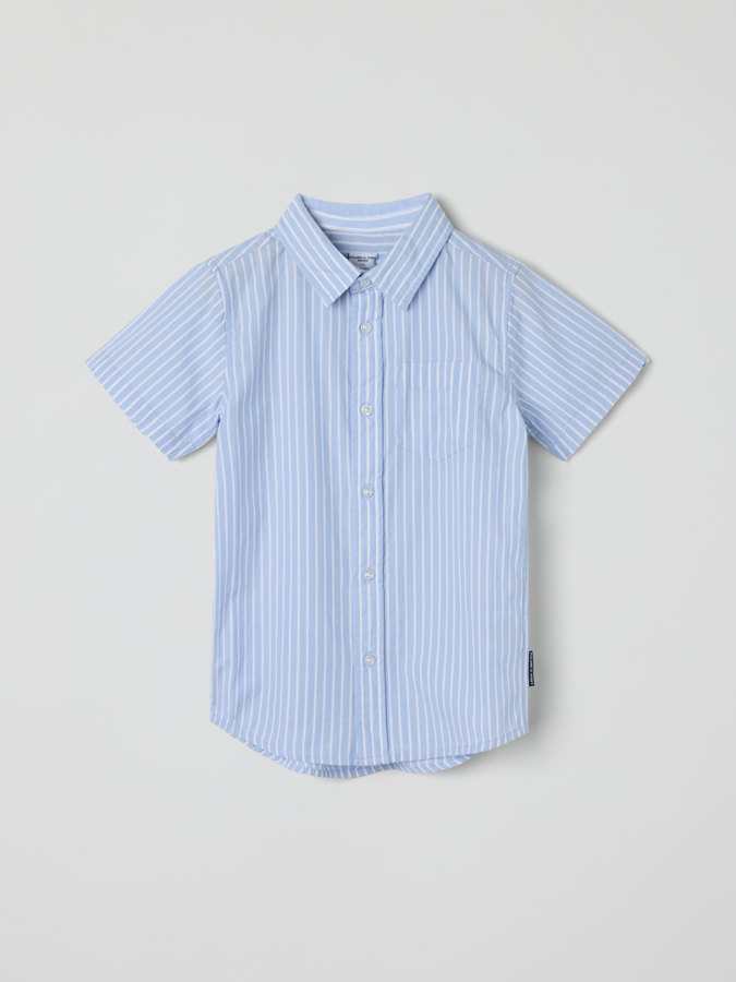 Short-sleeved striped shirt