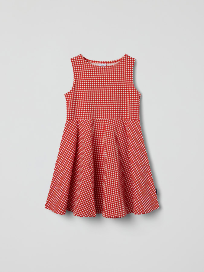 Sleeveless checked dress