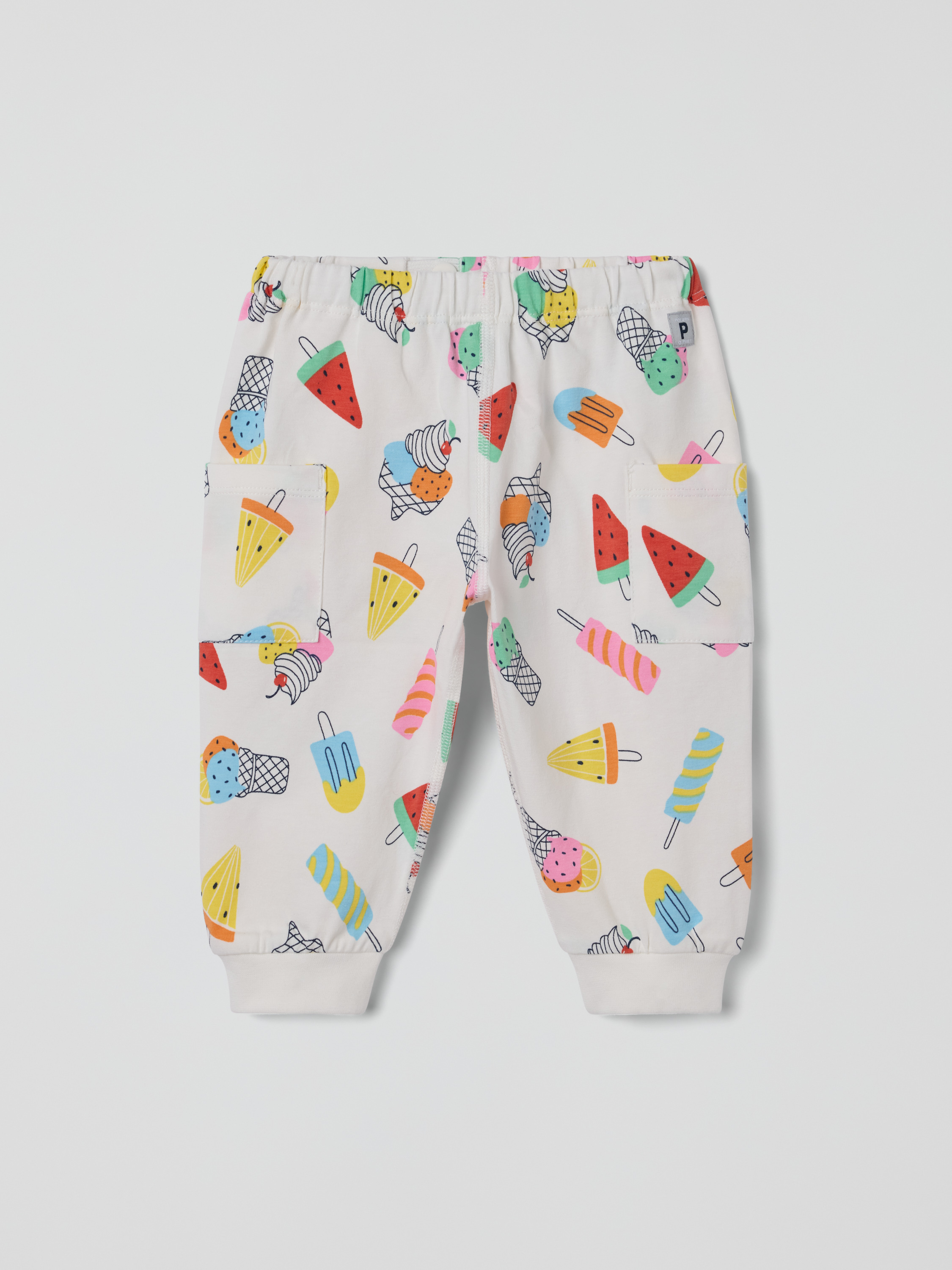 trousers with ice-cream print