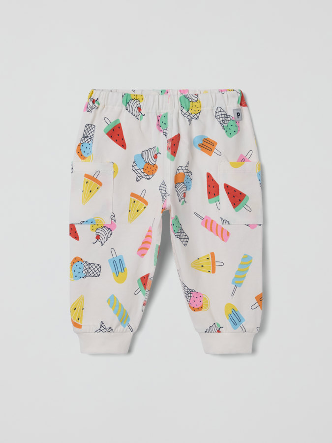 Pants with ice-cream print