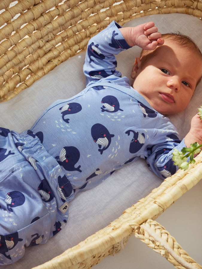 Pants with whale print