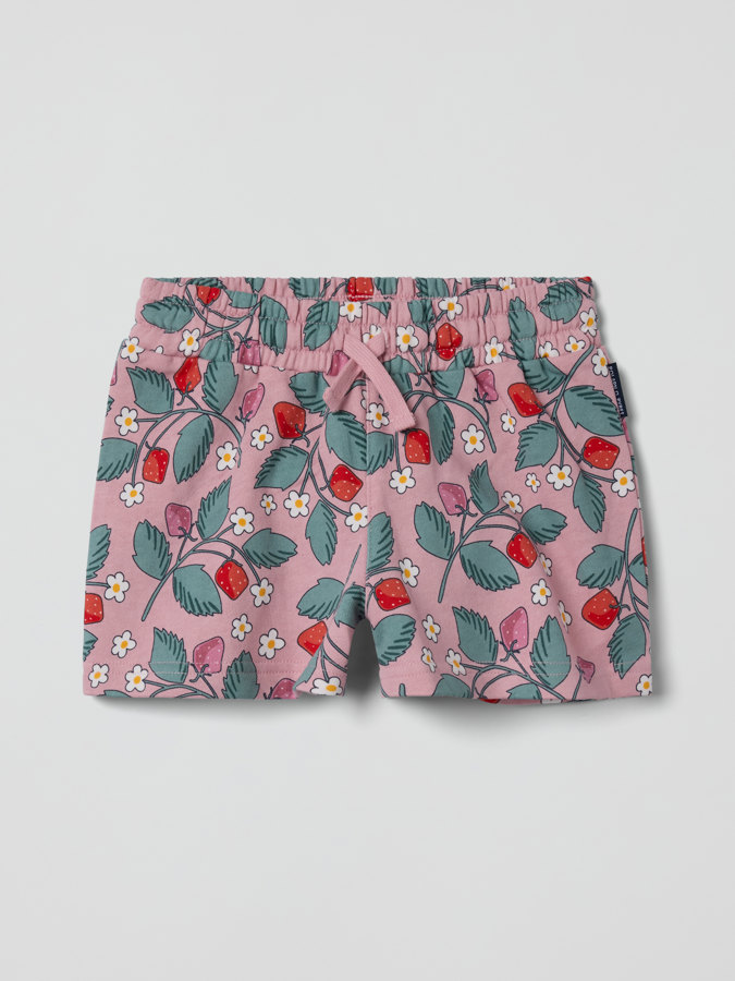 Sweatshorts with strawberry print