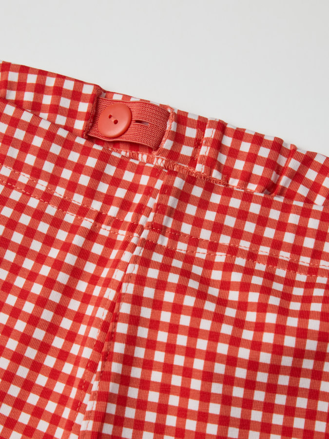Checked cycling shorts