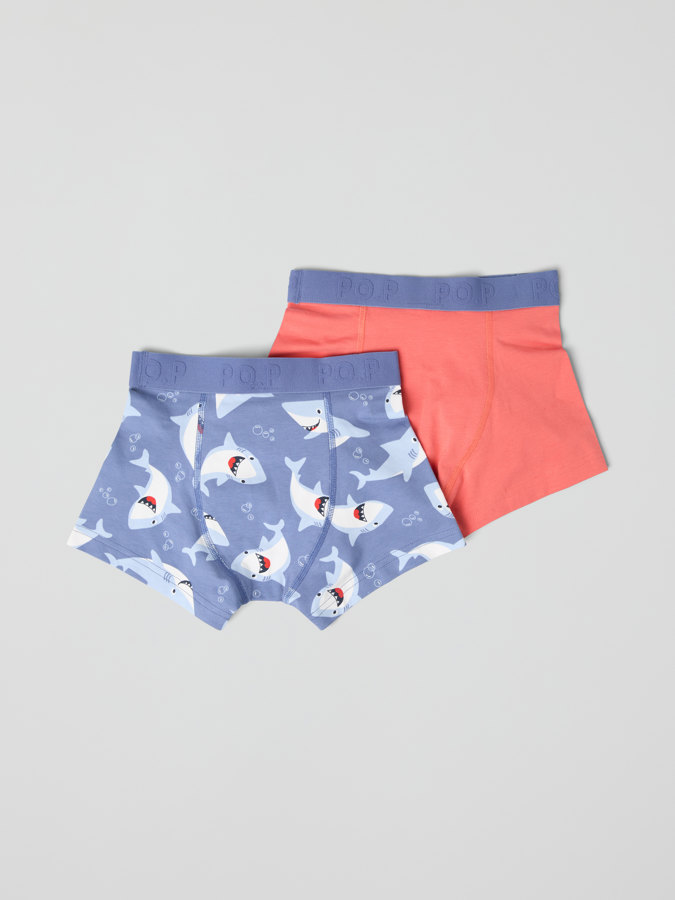Boxers with shark print