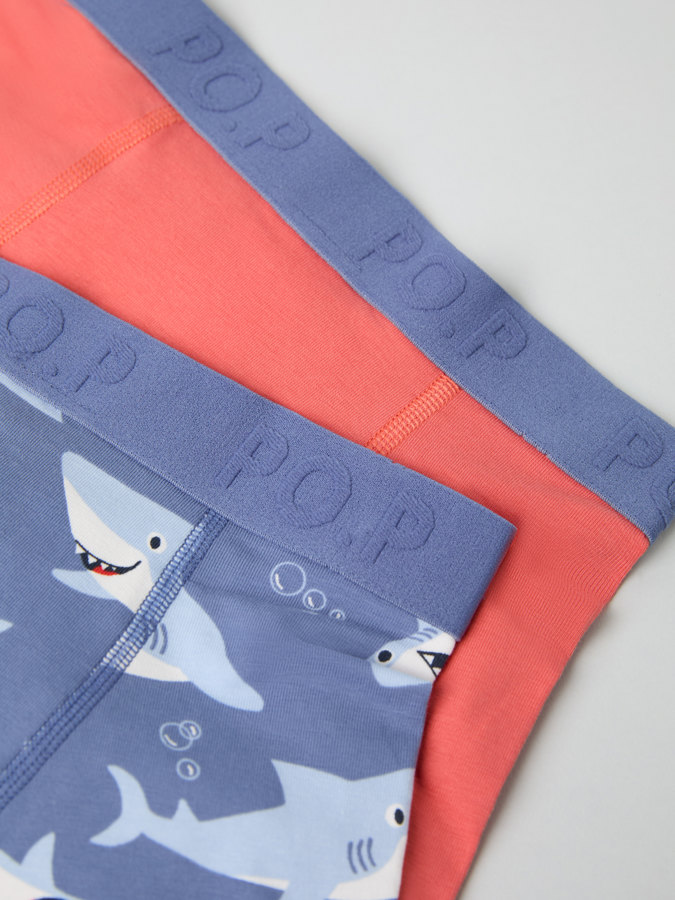 Boxers with shark print