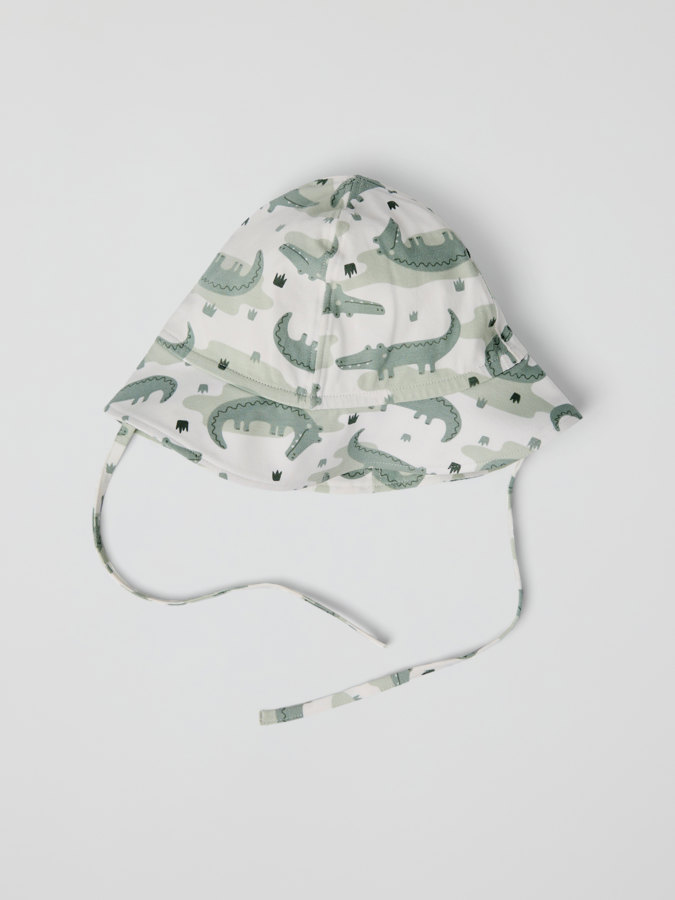 Jersey sun hat with crocodile print Jersey sun hat with crocodile print