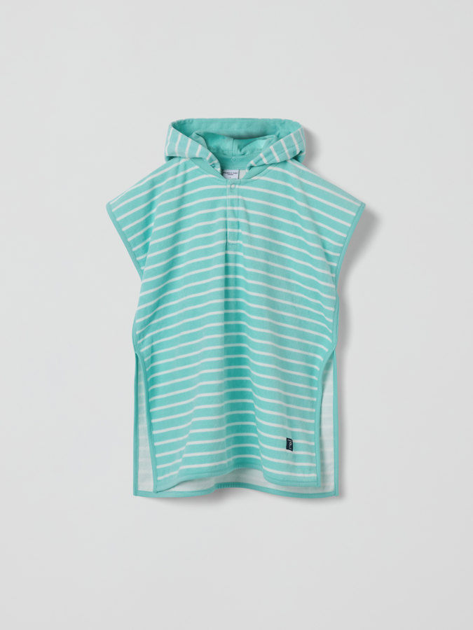 Striped towel poncho