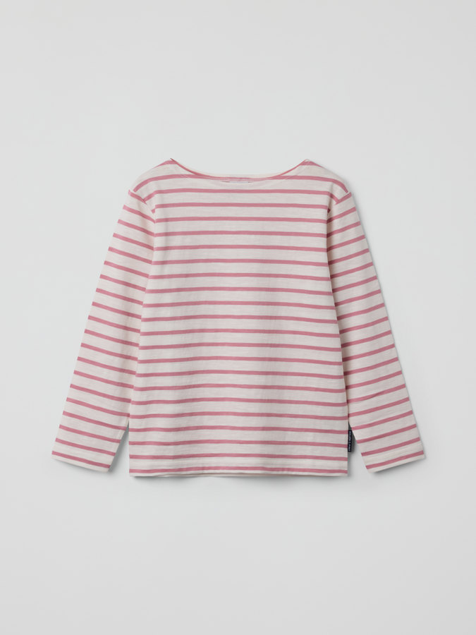 Striped long-sleeved top