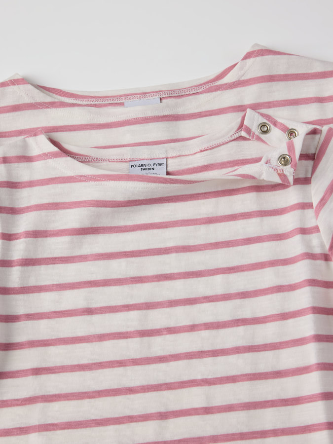 Striped long-sleeved top
