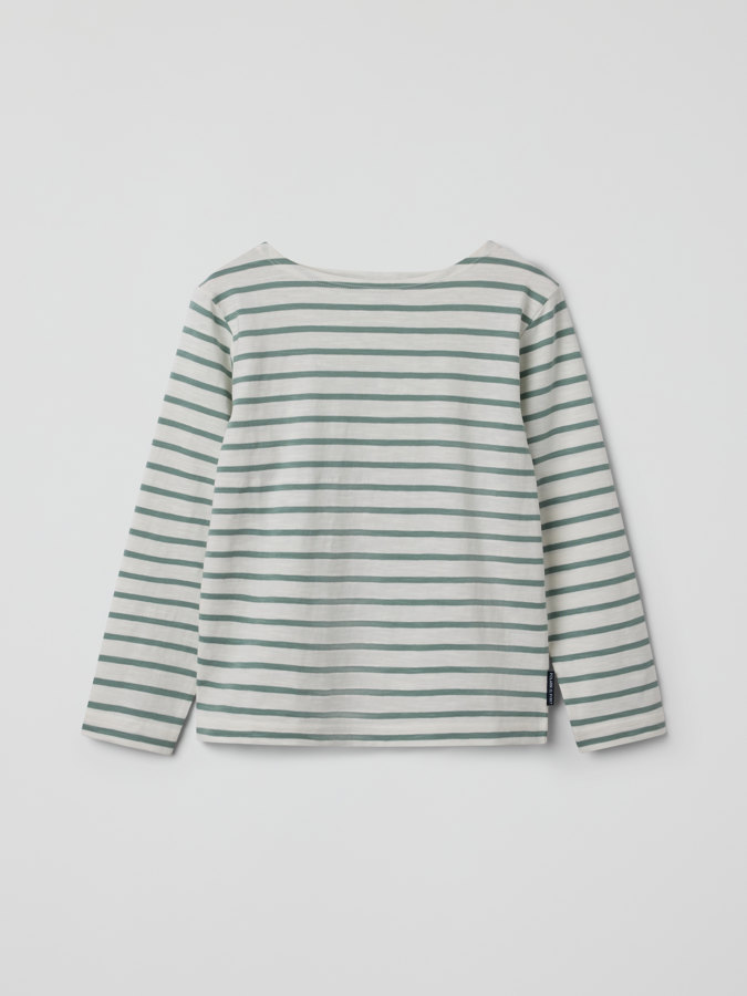 Striped long-sleeved top