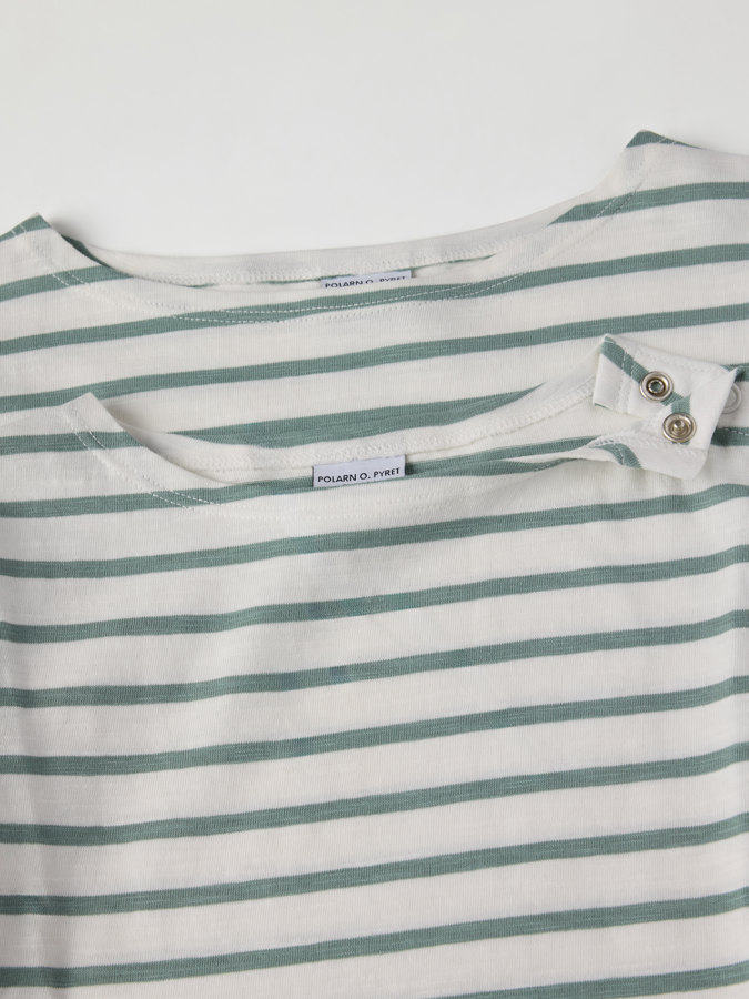 Striped long-sleeved top