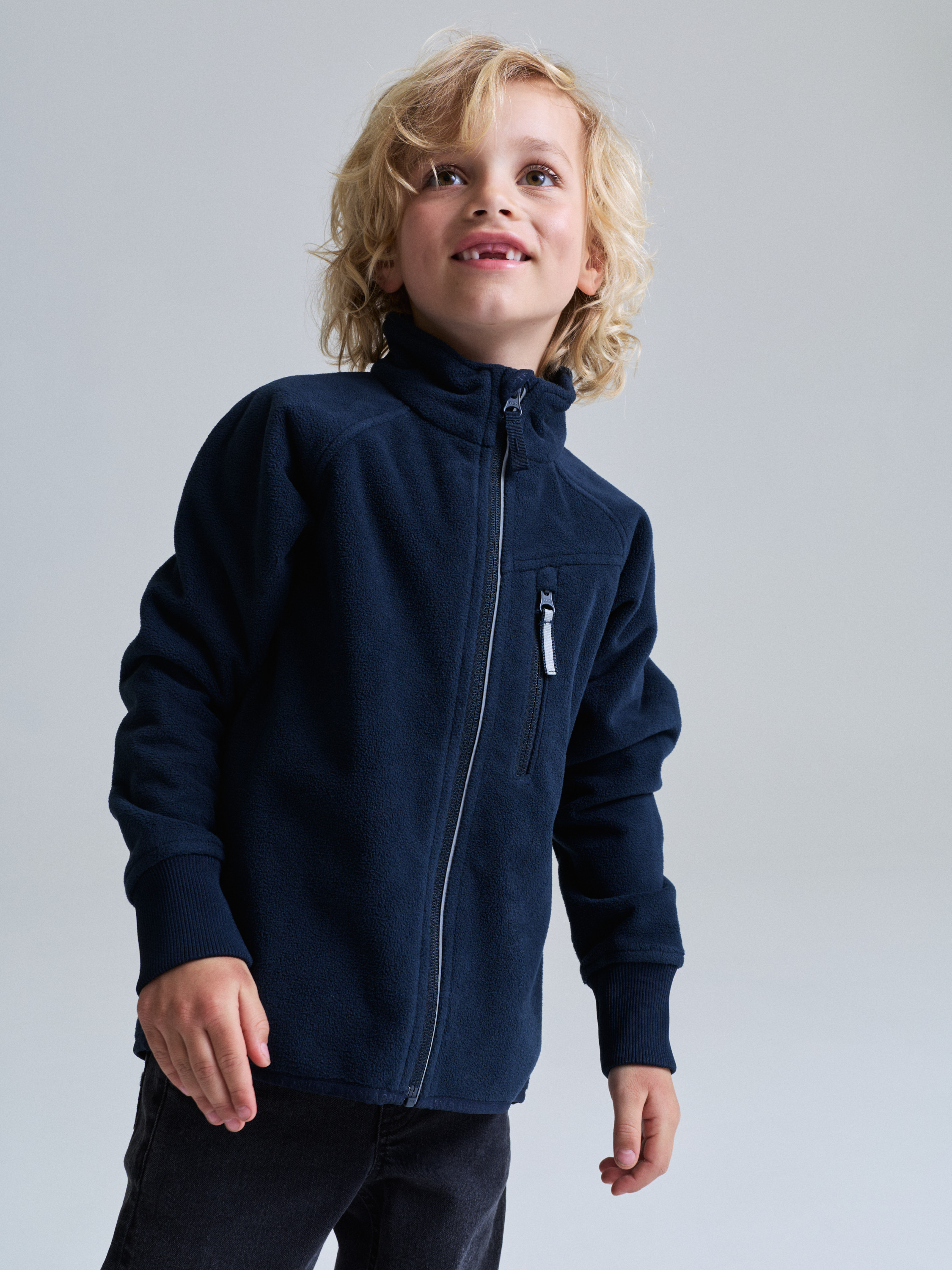 Windproof fleece jacket - Dark navy | Polarnopyret.com