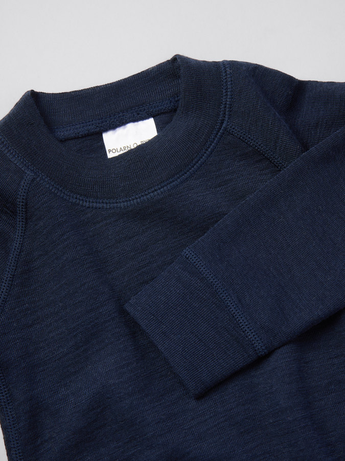 long-sleeve babygrow in merino wool