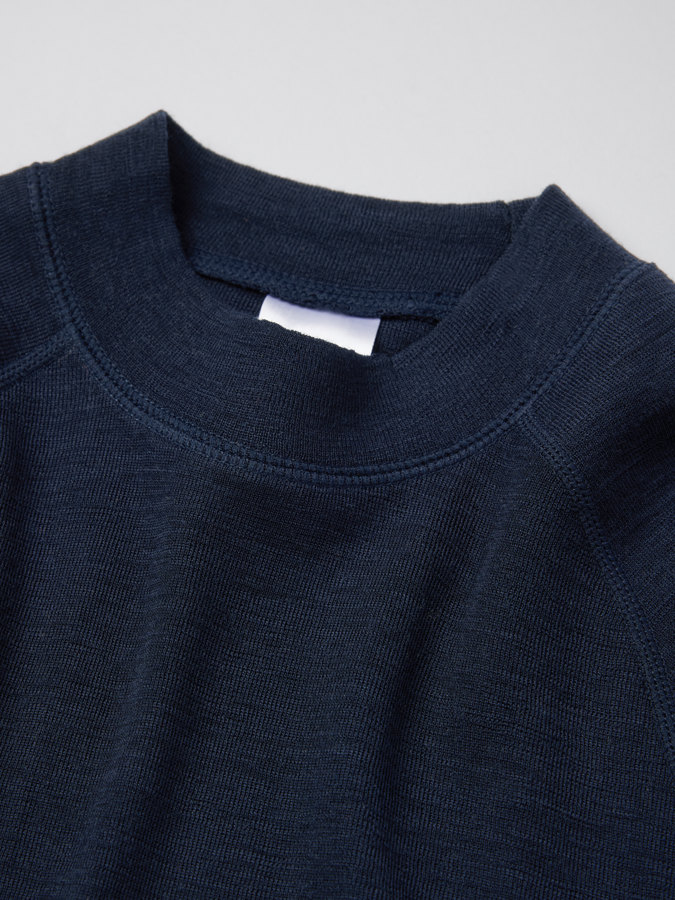 Long-sleeve base layer top in merino wool