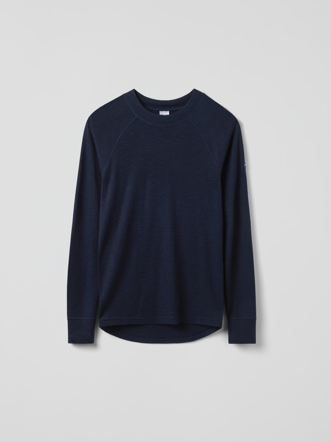 Base layer top in merino wool for adult