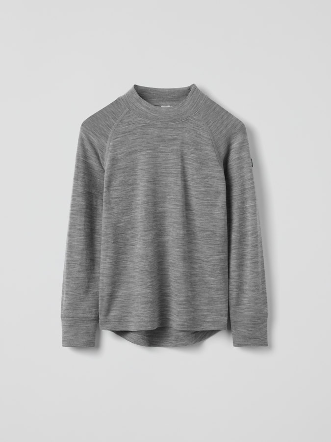 Long-sleeve base layer top in merino wool