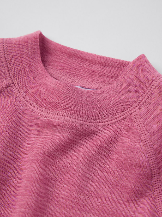 long-sleeve babygrow in merino wool