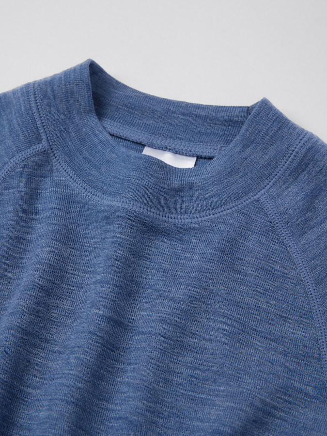 Long-sleeve base layer top in merino wool