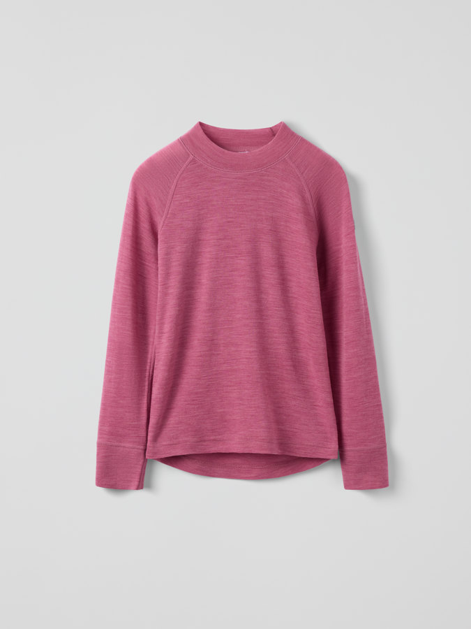 Long-sleeve base layer top in merino wool