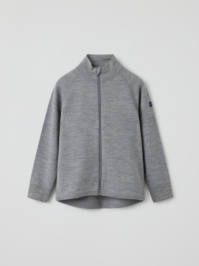 Jacket merino wool terry