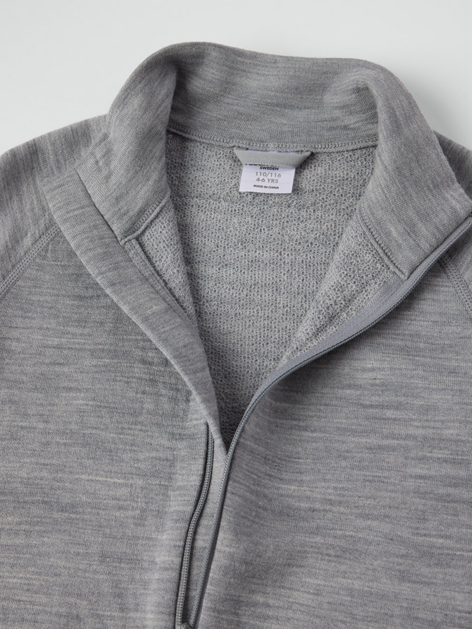 Jacket merino wool terry