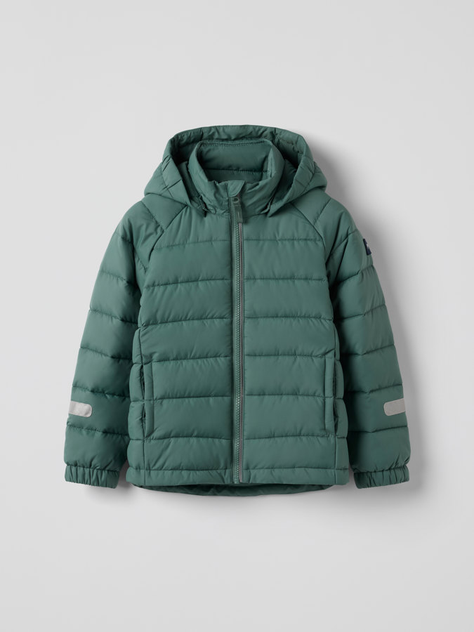 padded lightweight jacket with hood