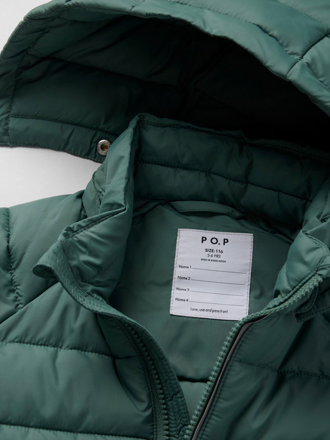 padded lightweight jacket with hood