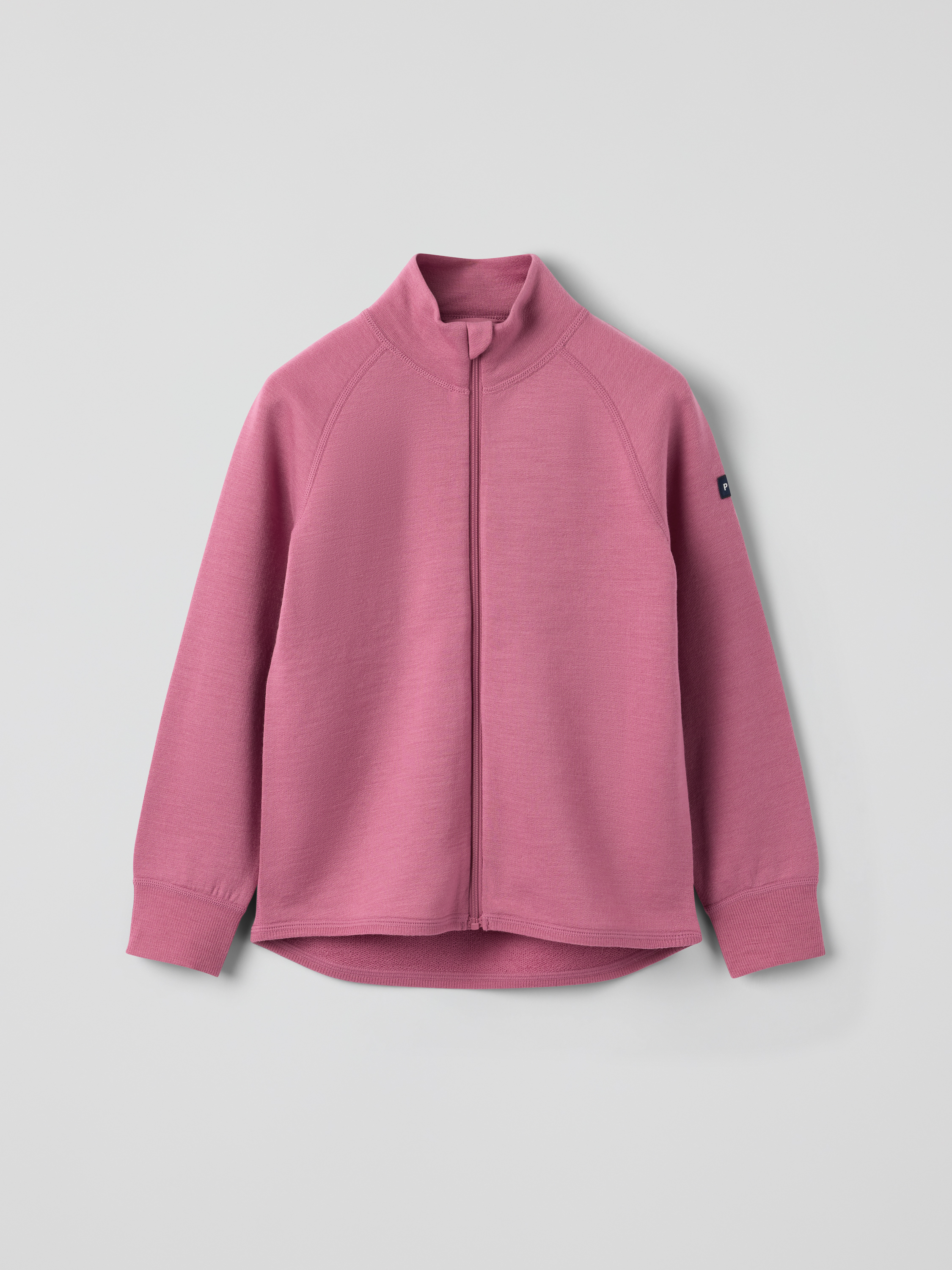 Polarn O. Pyret Pink Jacket In Merino Wool Terry