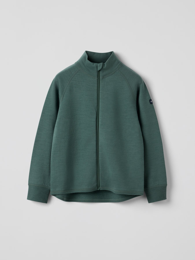 Jacket in merino wool terry