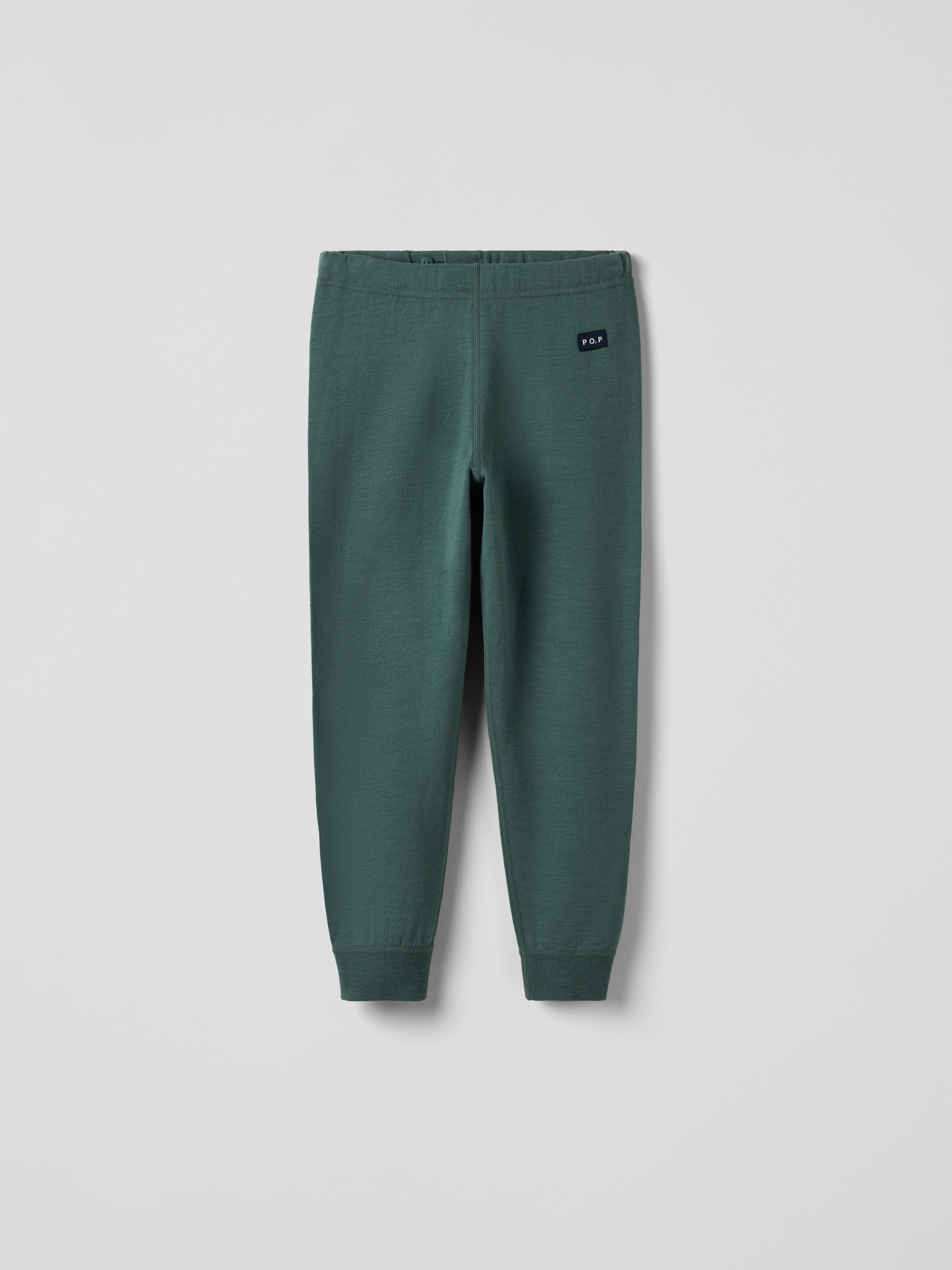 Polarn O. Pyret Green Pants Merino Wool Terry