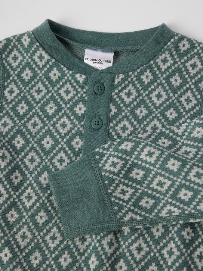 Merino wool jacquard overall