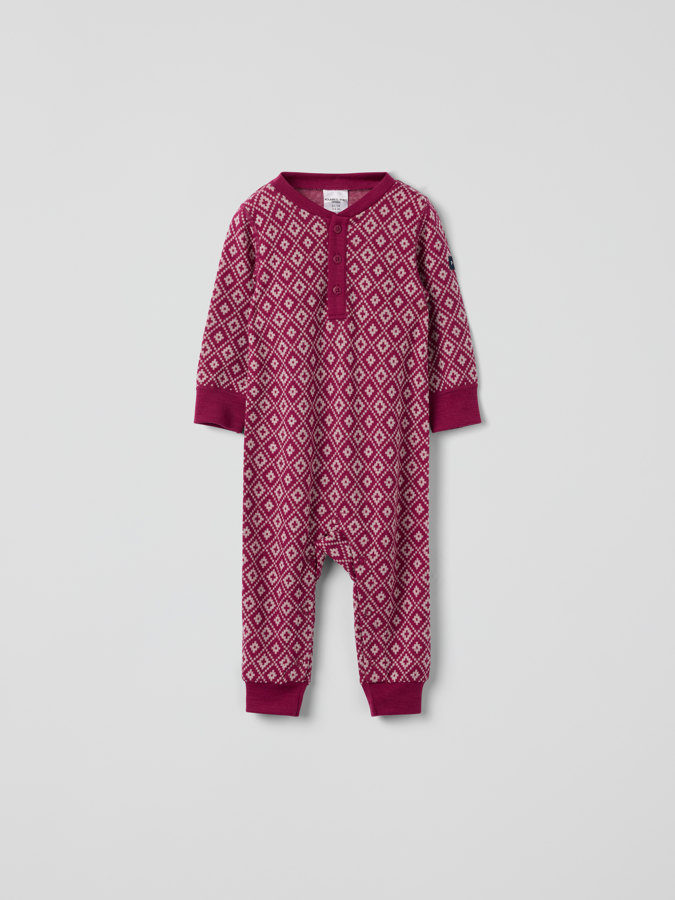 Merino wool jacquard overall