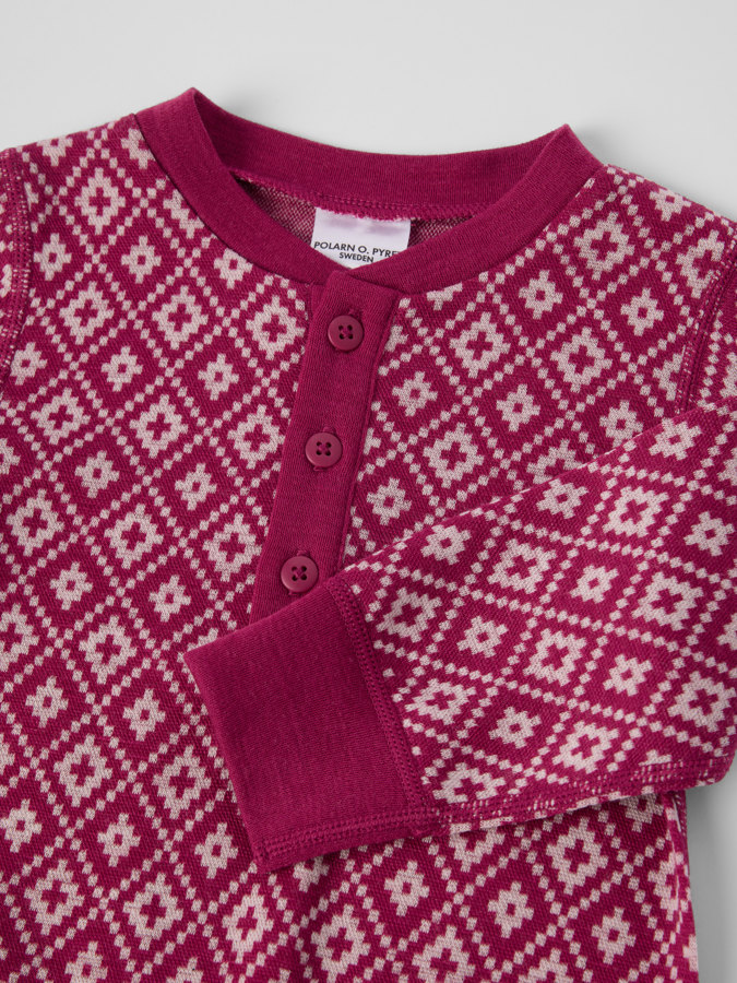 Merino wool jacquard overall