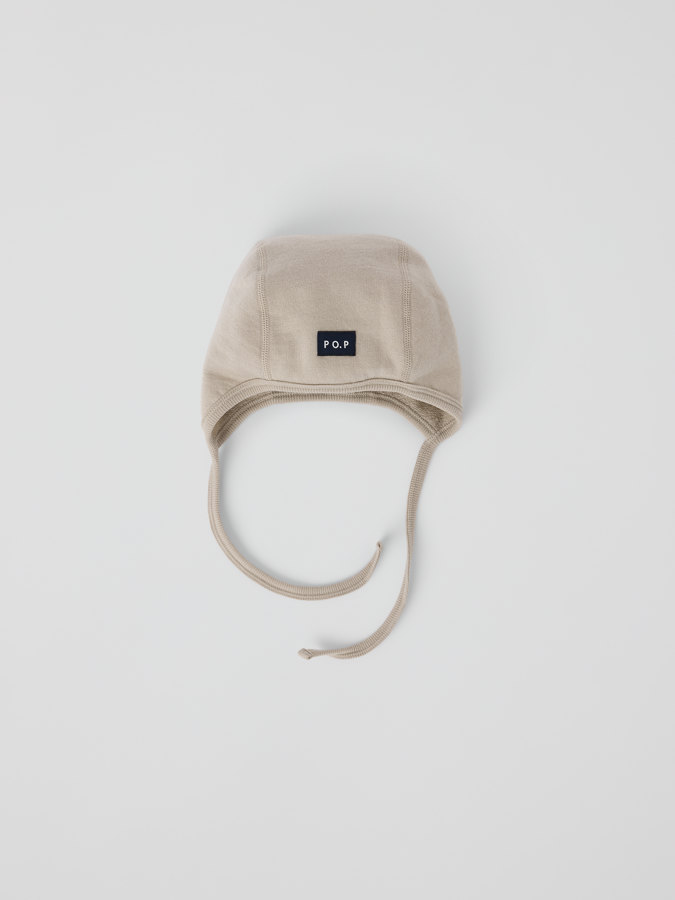 Helmet hat merino wool terry