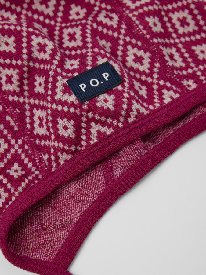 Helmet hat merino wool jacquard Helmet hat merino wool jacquard