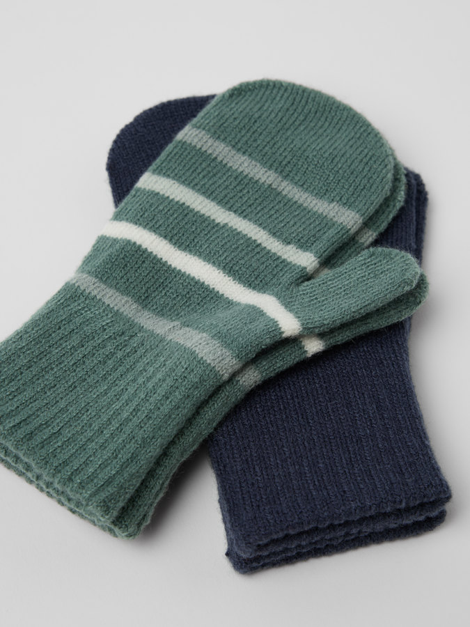 Knitted mittens, 2-pack