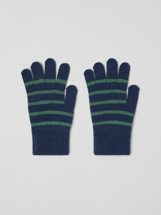 knitted gloves in wool blend